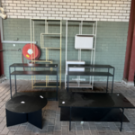 Diverse stellingkasten en salontafels